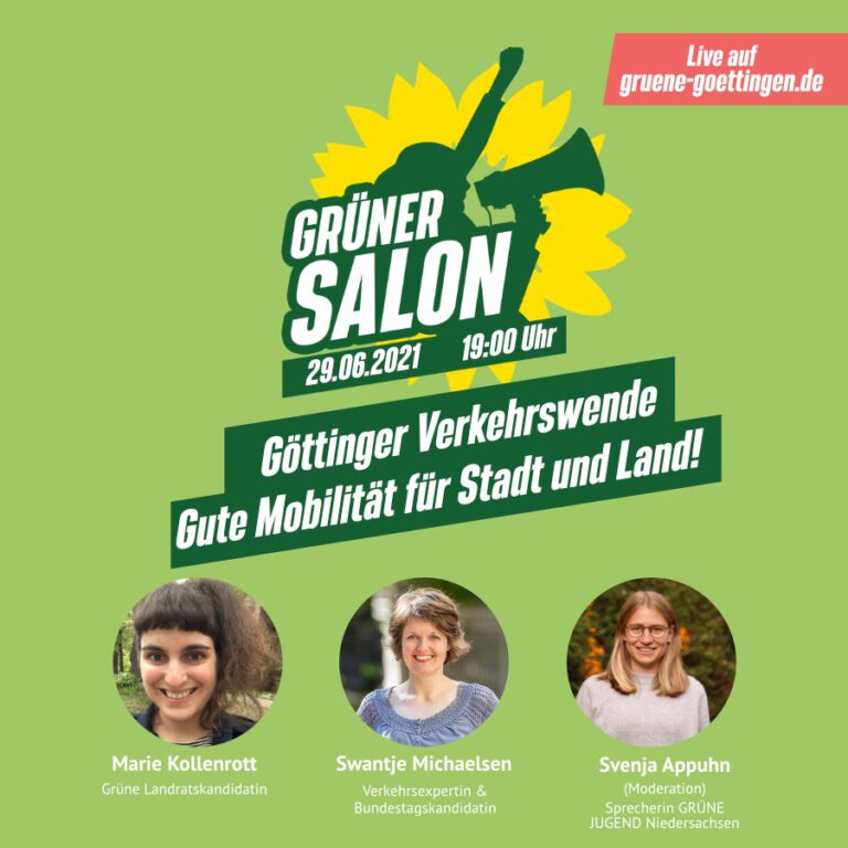 Grüner Salon zum Thema Verkehrswende mit Marie Kollenrott
